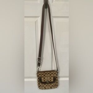Coach Signature Jacquard Park Swingpack Crossbody Purse